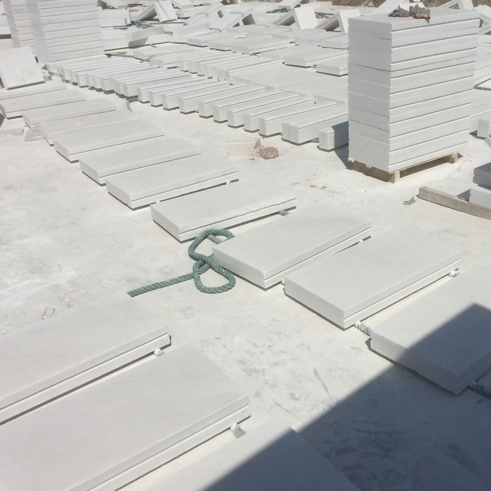 Snow White Marble Residential Exterior Wall Cladding Project